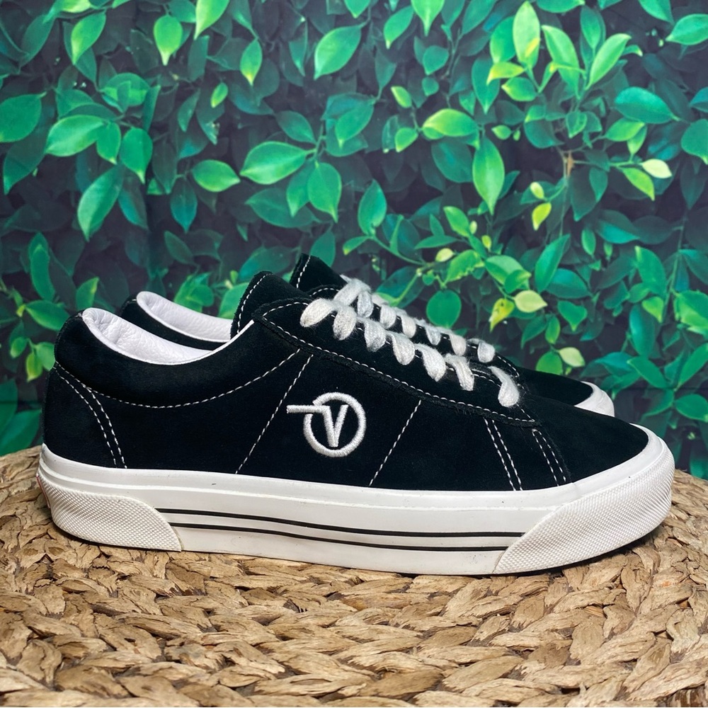 Vans sid dx anaheim black white suede sneakers